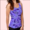 Purple Wall Women's Racerback Tank Top – Stretchy, Stylish, and Perfect for Theme Park Fans