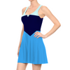 Blue Kiss the Girl Dress -Women's Fashion Tank Dress Mini Sleeveless Dress