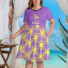 Rapunzel Women's Theme Park Plus Size Dress with Pockets - Hand-Drawn Art