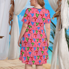 3 FairiesWomen's Theme Park Plus Size Dress with Pockets - Hand-Drawn Art