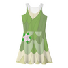 Princess Tiana Women’s Sleeveless Dress – Knee-Length with Hand-Drawn Design