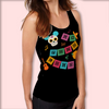 Coco Un Poco Loco Women's Racerback Tank Top – Stretchy, Stylish, and Perfect for Theme Park Fans