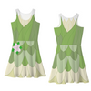 Princess Tiana Women’s Sleeveless Dress – Knee-Length with Hand-Drawn Design