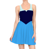 Blue Kiss the Girl Dress -Women's Fashion Tank Dress Mini Sleeveless Dress