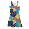 NMBC Women’s Sleeveless Dress – Knee-Length with Hand-Drawn Design