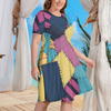 Sally NMBC Women's Theme Park Plus Size Dress with Pockets - Hand-Drawn Art