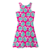 Palm Trees Women’s Sleeveless Dress – Knee-Length with Hand-Drawn Design