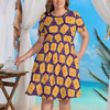 Punzie Princess Lantern Women's Theme Park Plus Size Dress with Pockets - Hand-Drawn Art