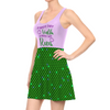 Mermaid Ariel Short Running Skirt Dress Women's Tank Dress Mini Sleeveless Dress