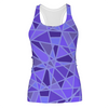 Purple Wall Women's Racerback Tank Top – Stretchy, Stylish, and Perfect for Theme Park Fans