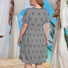 Spaceship Earth Women's Theme Park Plus Size Dress with Pockets - Hand-Drawn Art
