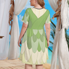 Frog Princess Women's Theme Park Plus Size Dress with Pockets - Hand-Drawn Art