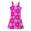 Flower Mouse Women’s Sleeveless Dress – Knee-Length with Hand-Drawn Design