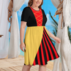 Pirate Women's Theme Park Plus Size Dress with Pockets - Hand-Drawn Art