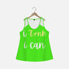 I Tink I can Fairy Women's Tank Dress Stylish Sleeveless Short plus size tank top—read size chart!