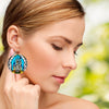 Stained glass castle earrings