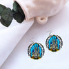 Stained glass castle earrings