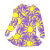 Whimsical Rapunzel Sun Long Sleeve Hooded Dress, One-piece Dress For Girls, Fun & Unique Theme Park Attire, Outfit For Family Vacations
