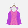 Rapunzel Purple and Pink Women's Tank Dress Stylish Sleeveless Short top rapunzel running race