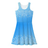 Elsa Princess Race Dress - Magical Ice Queen Running Dress for Princess Race - Frozen Princess Snowflake Queen Dress Cosplay knee length