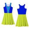Snow White Sleeveless Dress Stylish Round Neck Knee-length Skirt