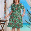 Moana Plus Size Dress with Pockets