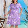 Figgy Purple Plus Size Dress with Pockets