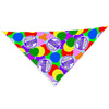 Purple Soda Cap and Balloons Pet Cute Bandanas Washable Dog Cat Triangle Bibs