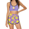 Rapunzel Running Activewear Sport Suit Racerback Bra and Shorts Set