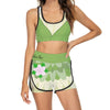 Princess Tiana Women's Activewear Sport Suit Racerback Bra Shorts Set