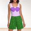 Mermaid Running Costume Princess Ariel Running Outfit Women's Sleeveless Short Jumpsuit