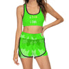 Tinkerbell Women's Activewear Sport Suit Racerback Bra Shorts Set