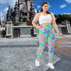 Mouse Art Plus Size Leggings, Hand Drawn Disney Artwork, Comfy Theme Park Wear, Perfect Gift For Disney Fans