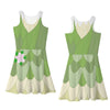 Princess Tiana Women's Sleeveless Dress Stylish Round Neck Knee-length Skirt