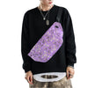 Figgy Fanny Large Waist Bag Waterproof Sling Bag Hand Drawn Artwork