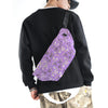 Figgy Fanny Large Waist Bag Waterproof Sling Bag Hand Drawn Artwork