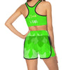 Tinkerbell Women's Activewear Sport Suit Racerback Bra Shorts Set