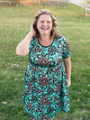 Moana Plus Size Dress with Pockets